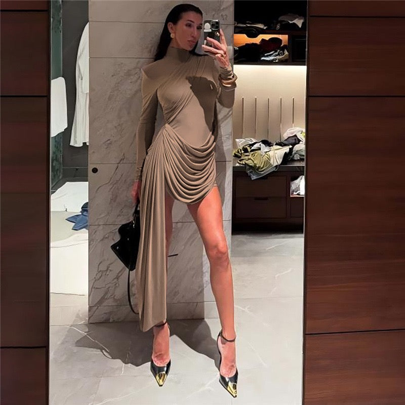 Mini dress with pleats - Valen