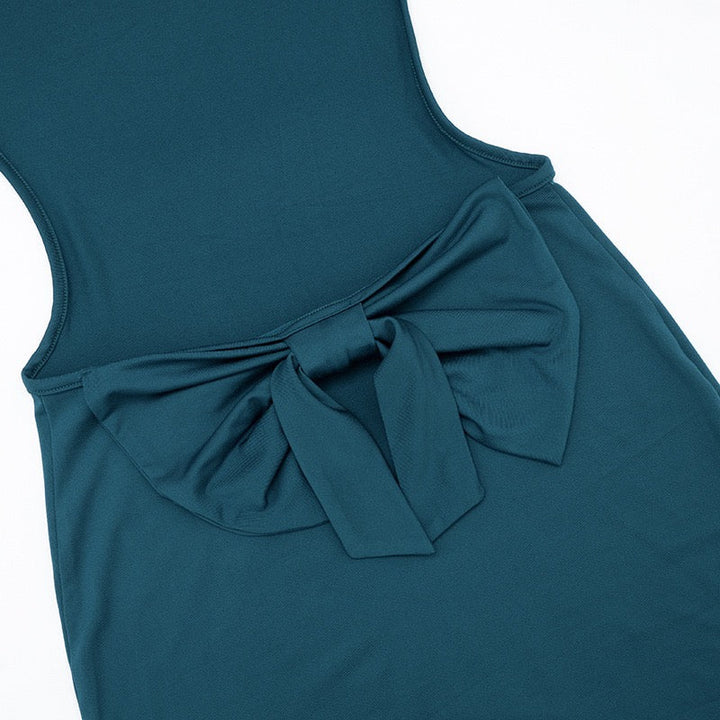Open-back maxi dress with bow tie detail - Joy
