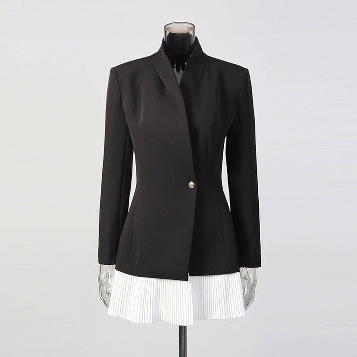 Tailored mini dress with pleated skirt design - Carol