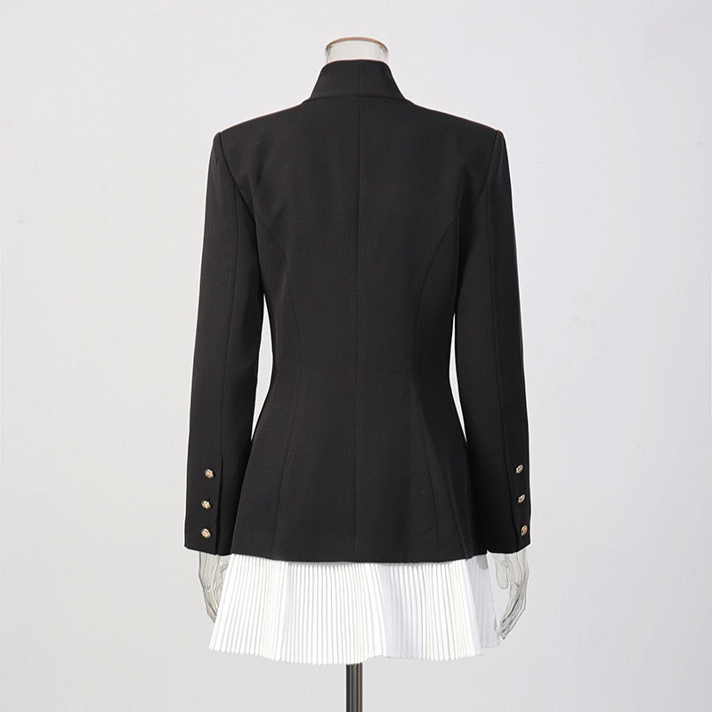 Tailored mini dress with pleated skirt design - Carol