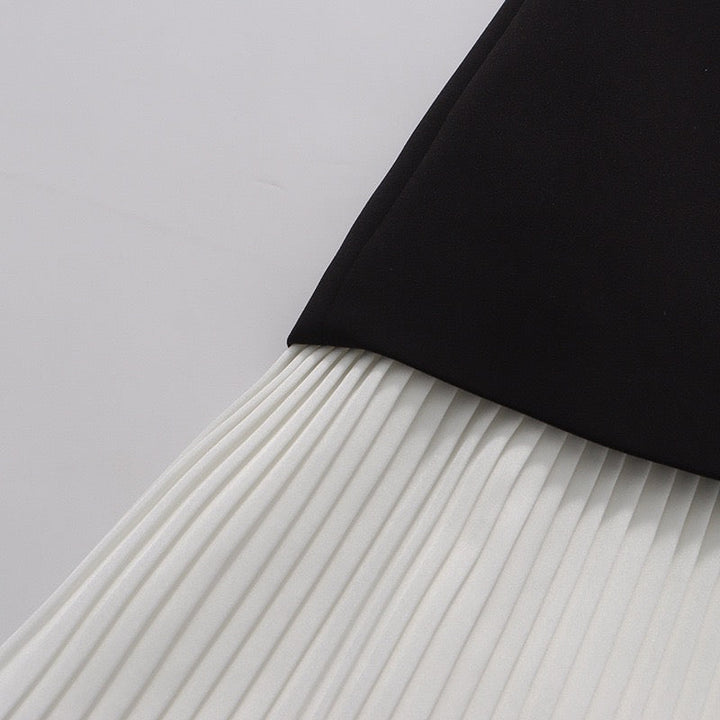 Tailored mini dress with pleated skirt design - Carol