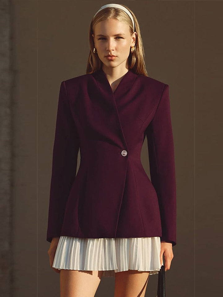 Tailored mini dress with pleated skirt design - Carol