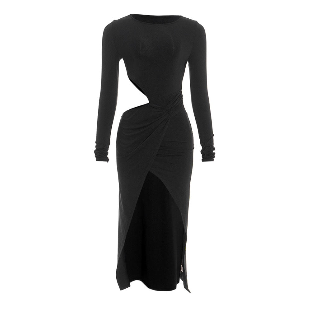 Maxi dress with short front design and opening - Philly