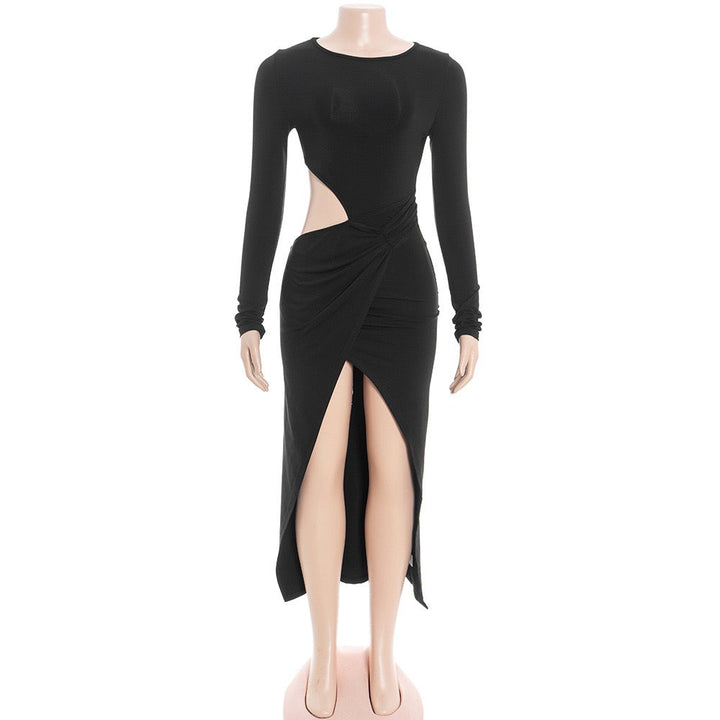 Maxi dress with short front design and opening - Philly