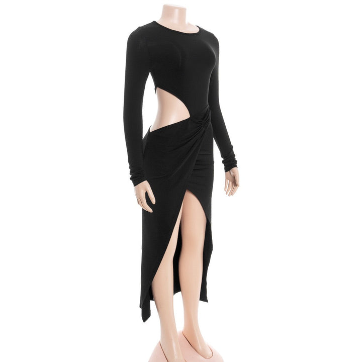 Maxi dress with short front design and opening - Philly