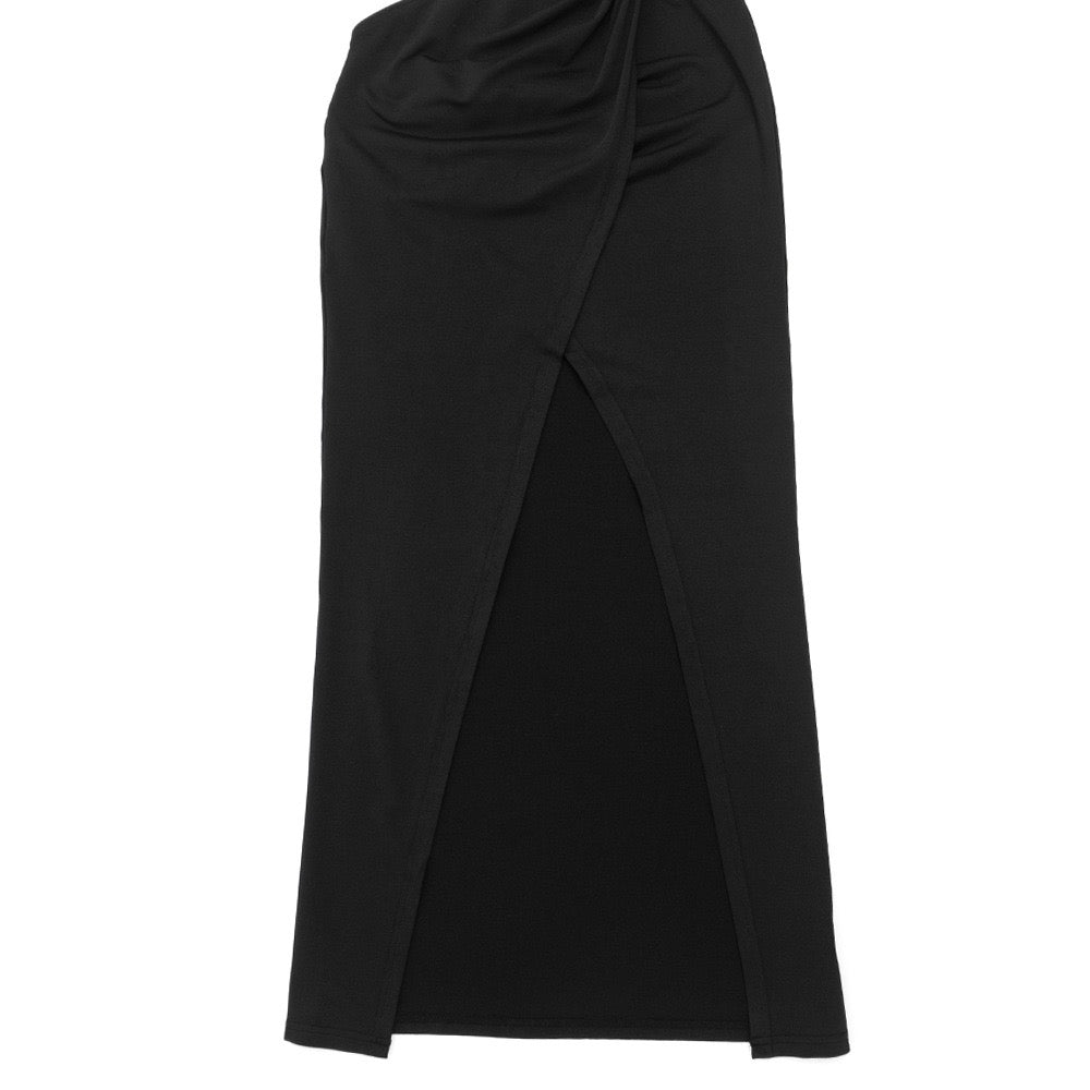 Maxi dress with short front design and opening - Philly