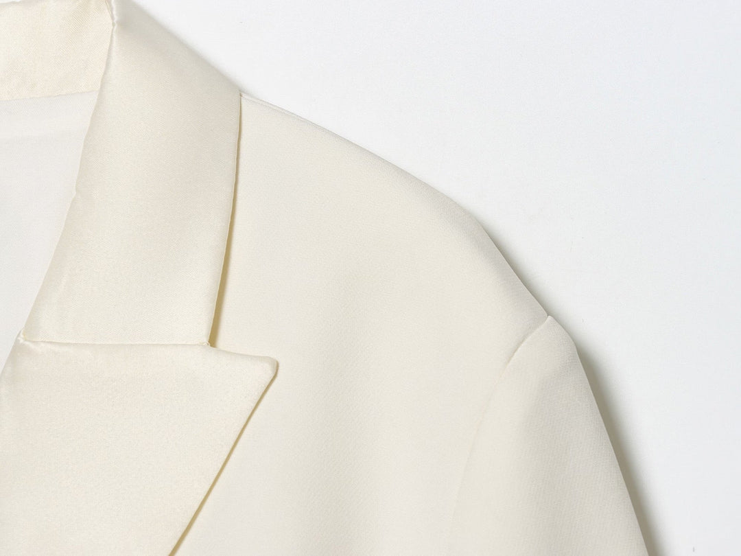 Tailored mini dress with tie at the back for fastening at the waist - MARIOLA