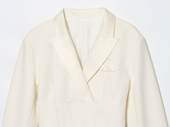 Tailored mini dress with tie at the back for fastening at the waist - MARIOLA