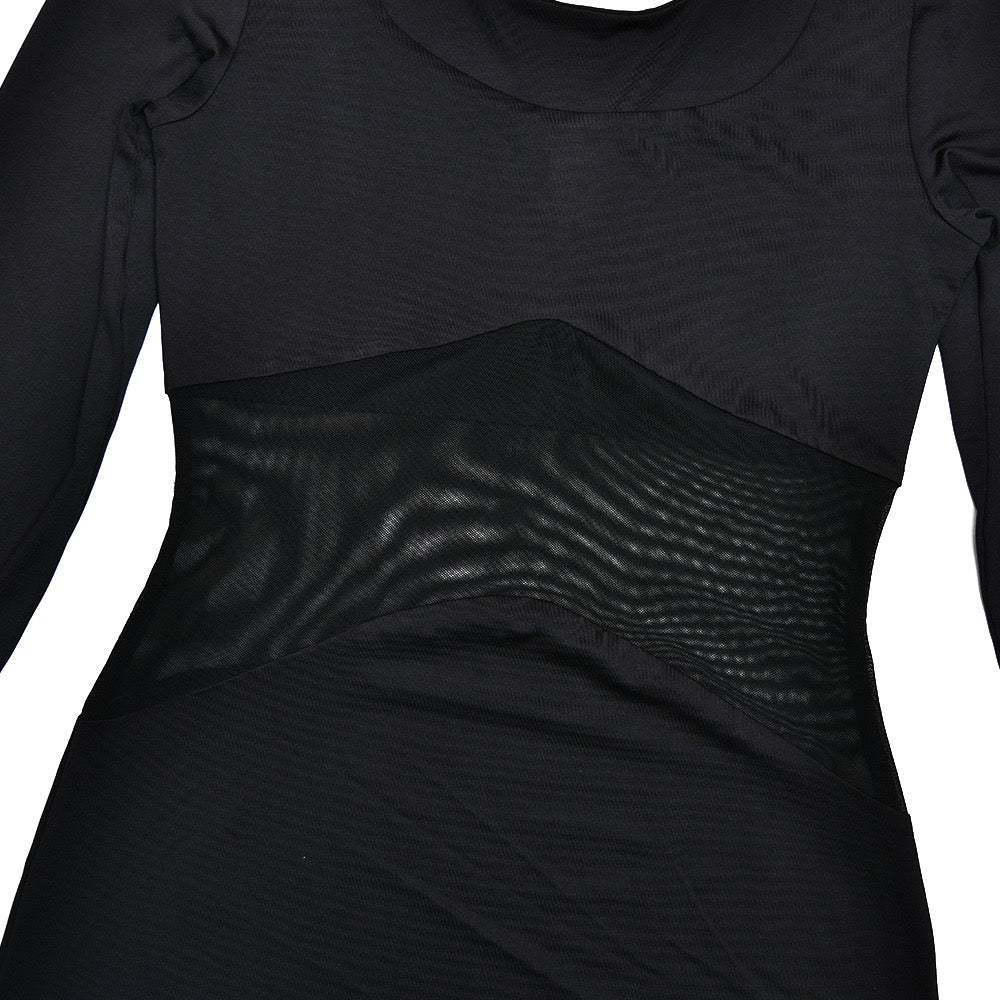 Elegant maxi dress in mesh design - LILI