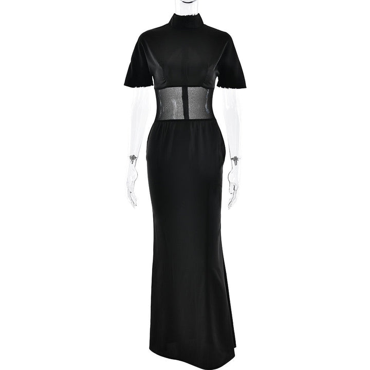 Mesh design maxi dress - Tair