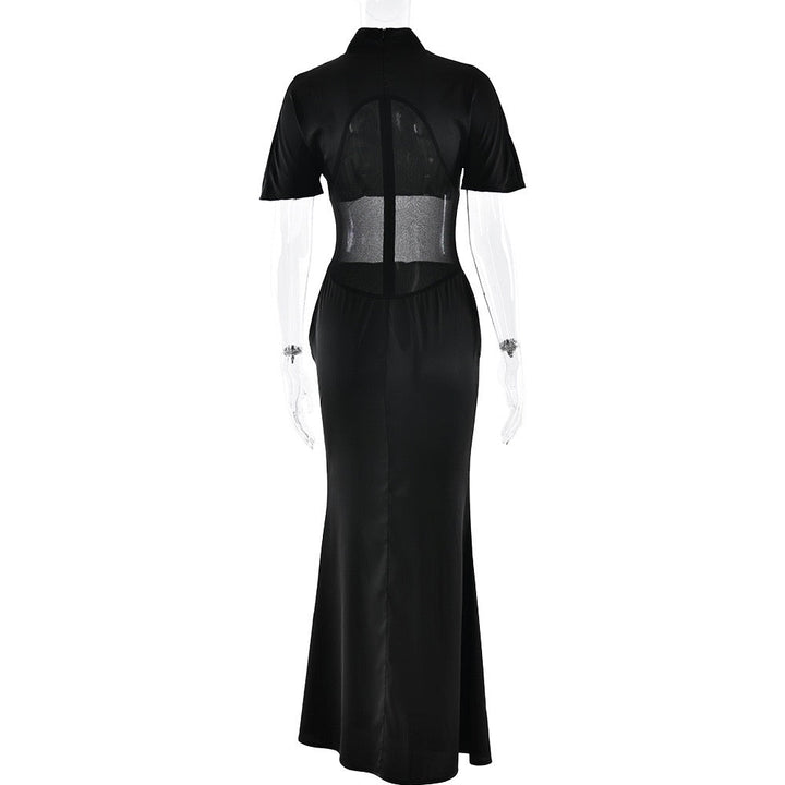 Mesh design maxi dress - Tair