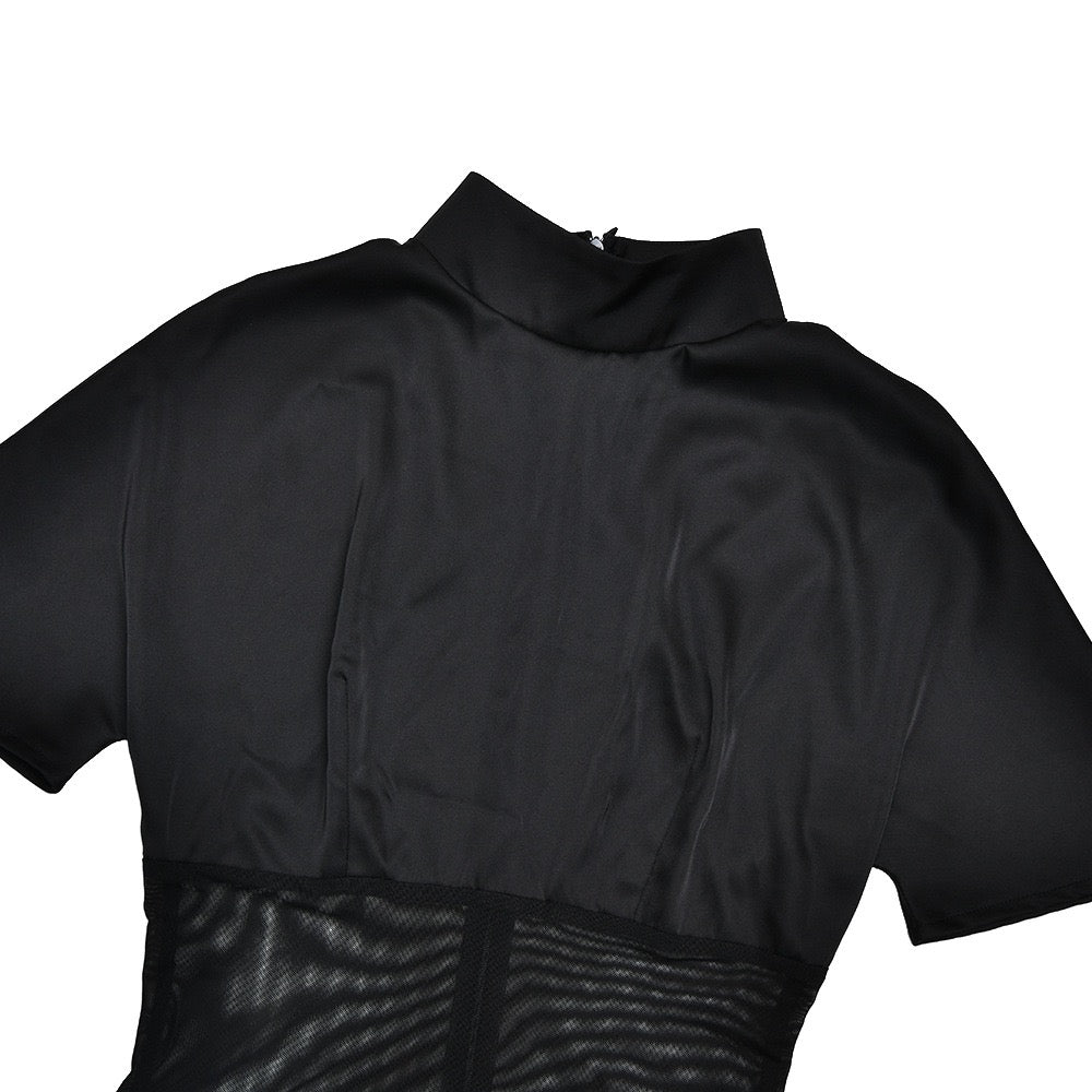 Mesh design maxi dress - Tair