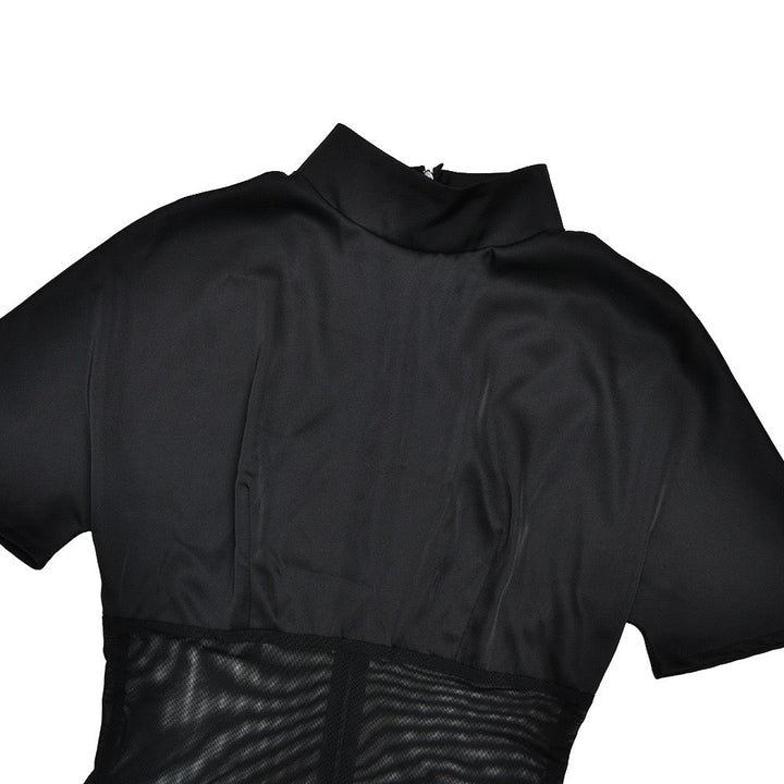 Mesh design maxi dress - Tair