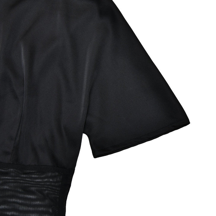 Mesh design maxi dress - Tair