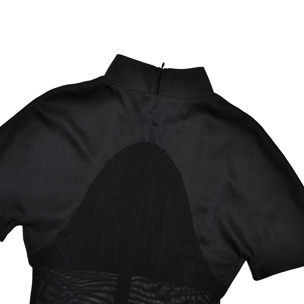 Mesh design maxi dress - Tair