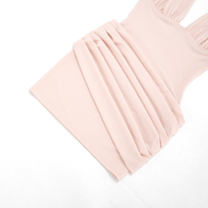 Pleated mini dress with an open back – SEAN