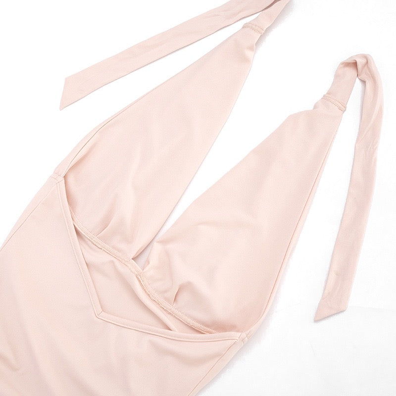 Pleated mini dress with an open back – SEAN