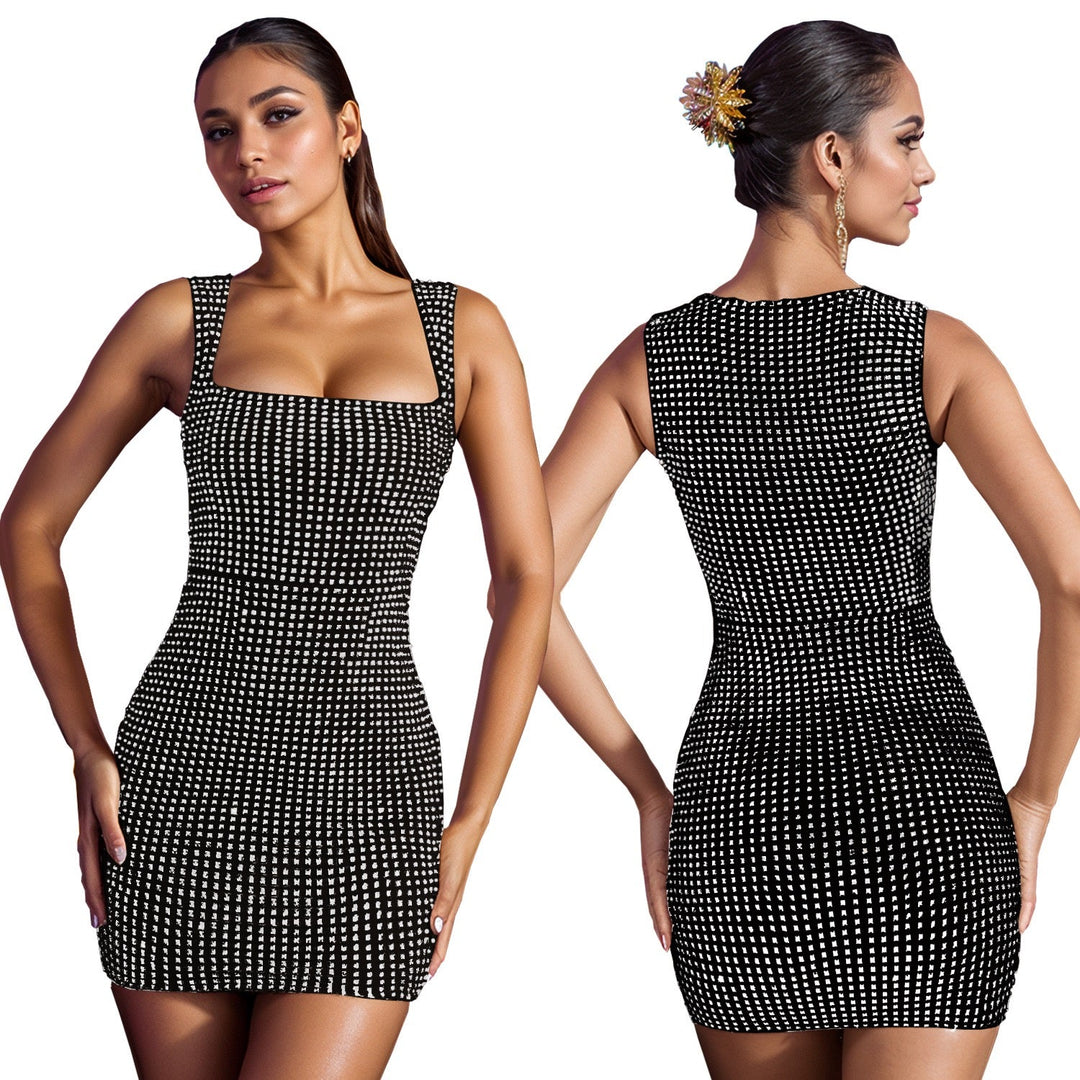 Sparkling rhinestone mini dress - SHON
