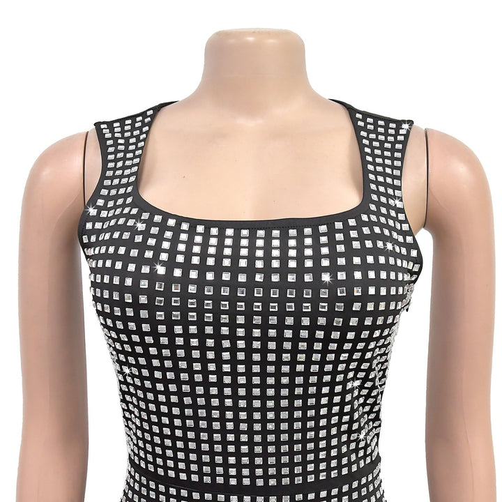 Sparkling rhinestone mini dress - SHON