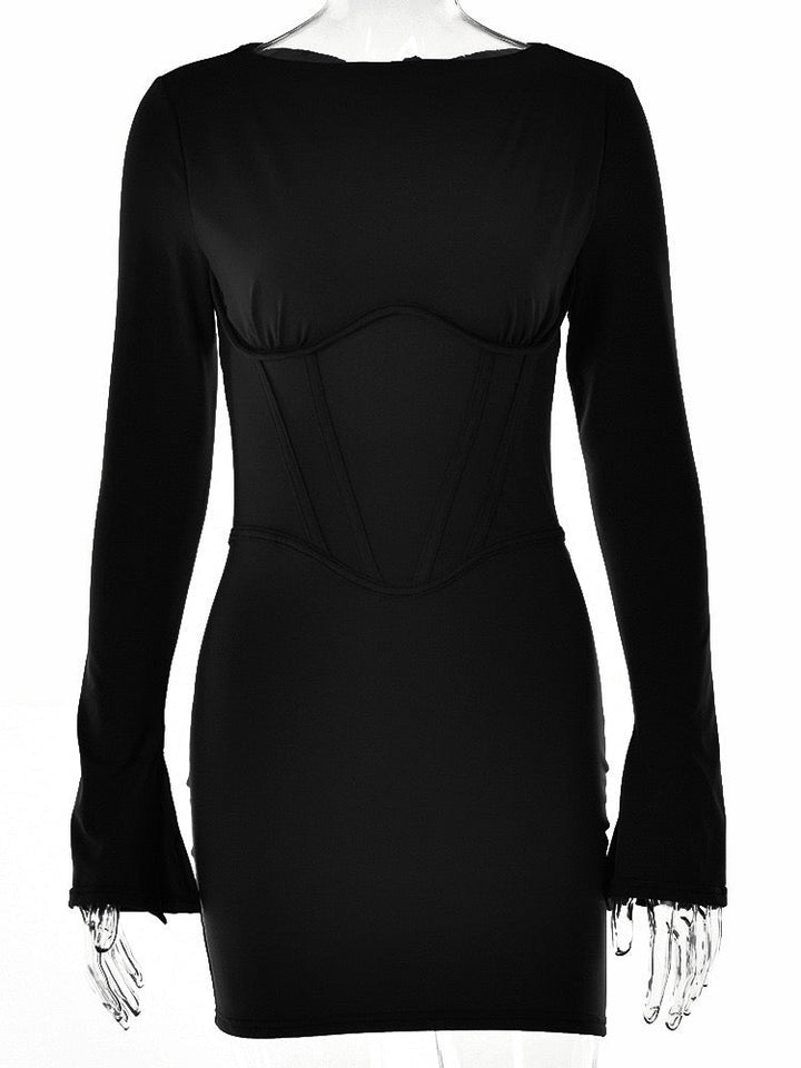 Mini dress with corset design - Ofri