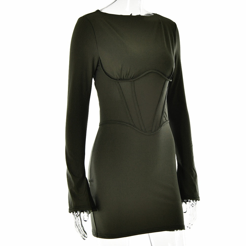 Mini dress with corset design - Ofri