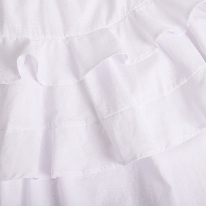 Tiered muslin mini dress with straps - DANIELLA