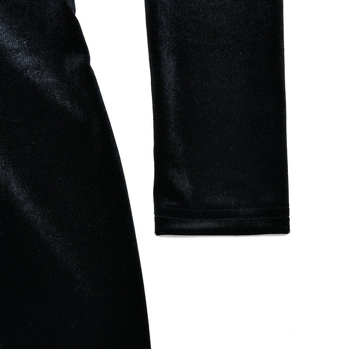 Elegant velvet maxi dress in chiffon design - Michaela