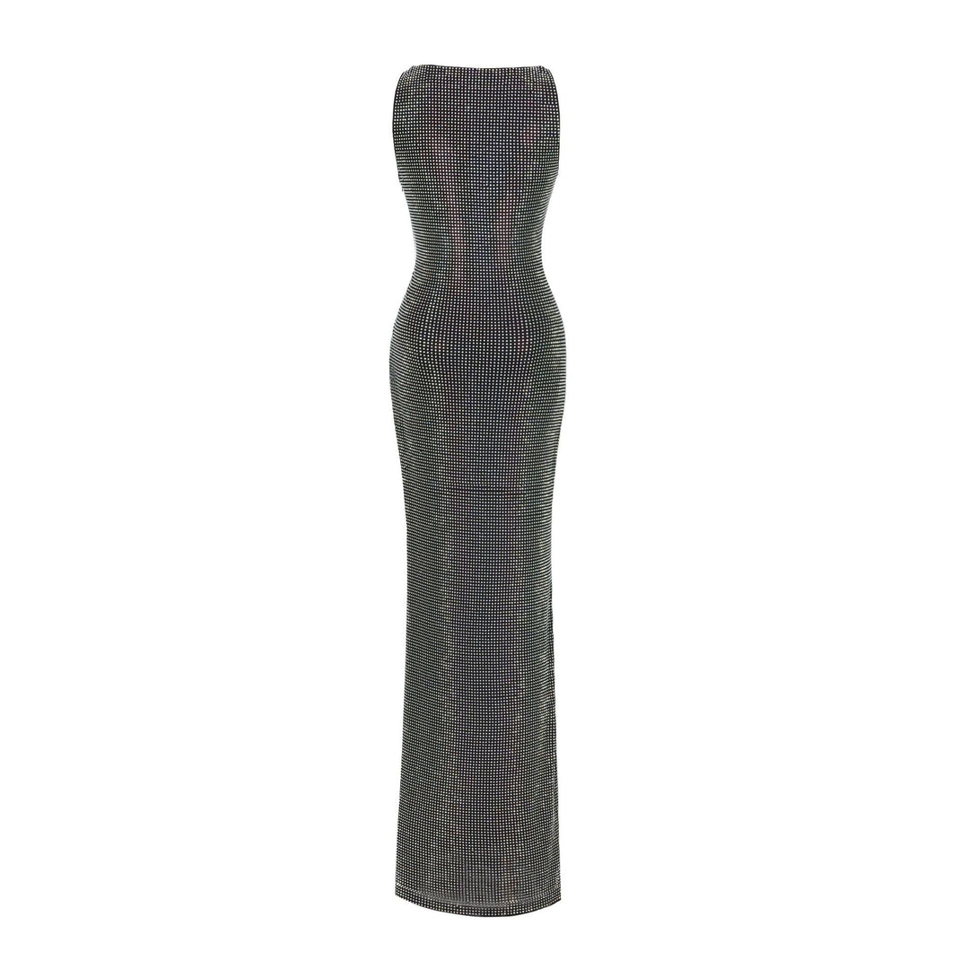 Maxi dress with sparkling rhinestone embellishments - DIEM