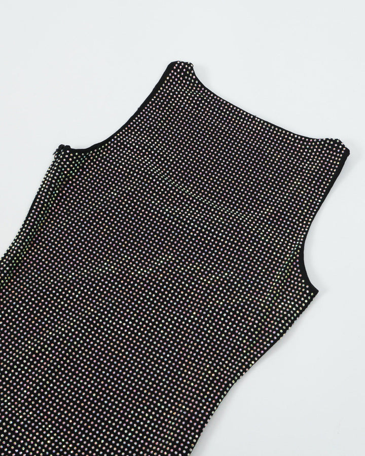 Maxi dress with sparkling rhinestone embellishments - DIEM