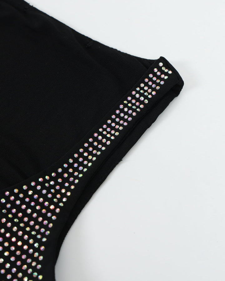 Maxi dress with sparkling rhinestone embellishments - DIEM