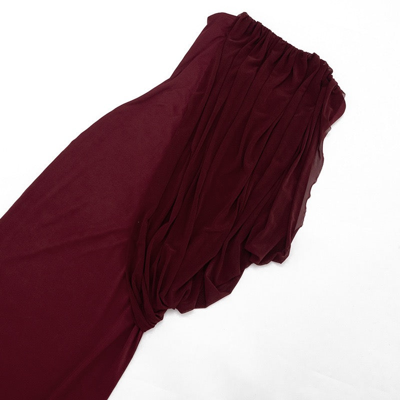 Strapless maxi dress with pleat detailing – Ronili