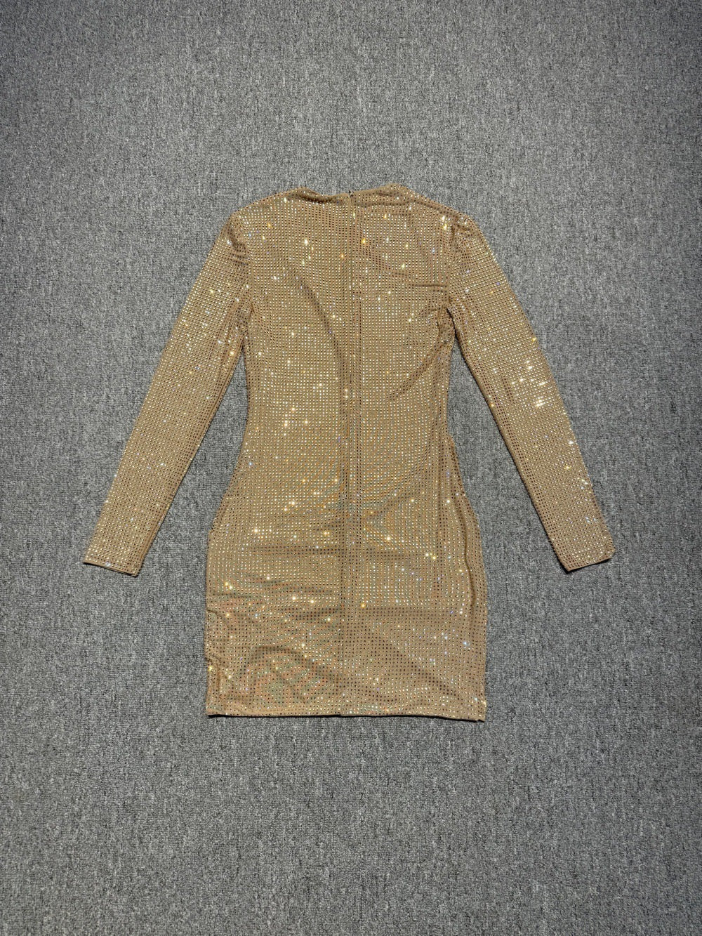 Sparkling rhinestone mini dress with a cutout design - TITI