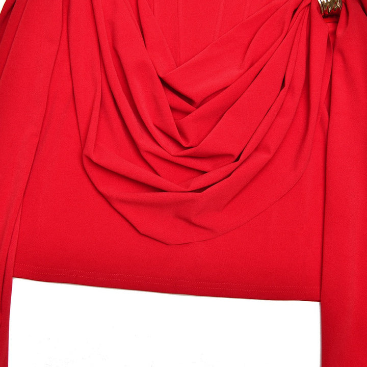 Strapless mini dress with corset design and pleats decorated with tassels - Julie