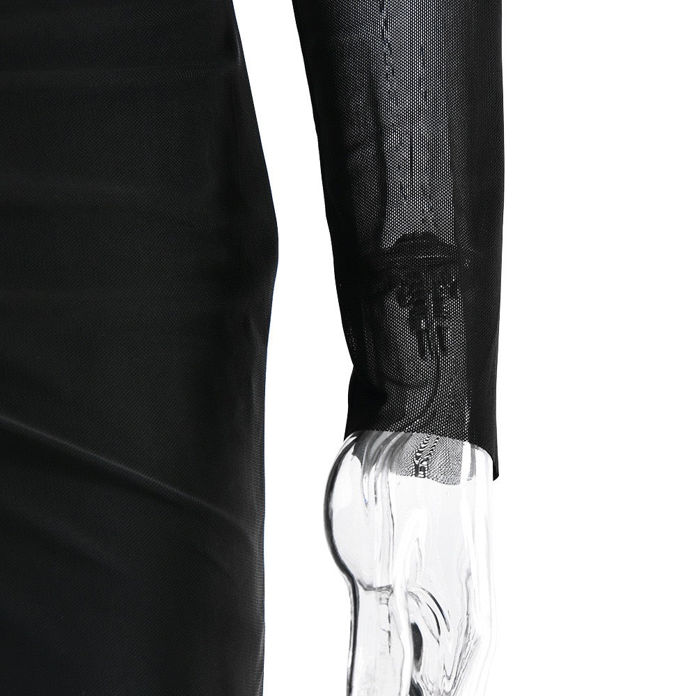 Maxi dress with gathered and chiffon design - Tsofiya