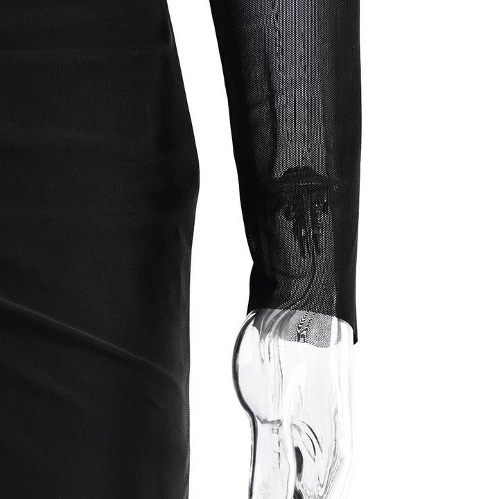 Maxi dress with gathered and chiffon design - Tsofiya