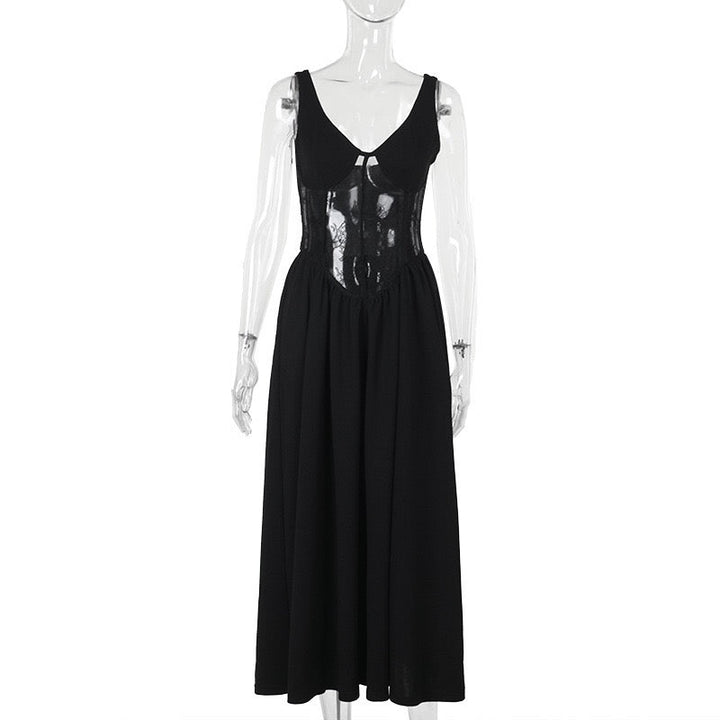 Maxi Dress with Lace Design - Einat