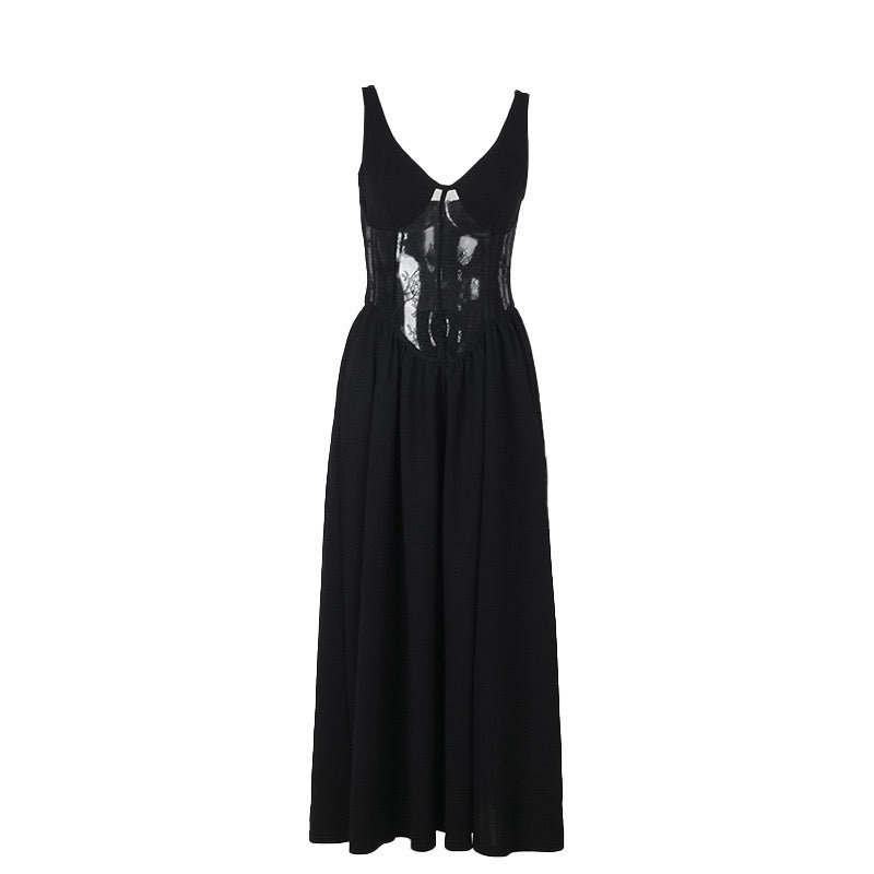 Maxi Dress with Lace Design - Einat