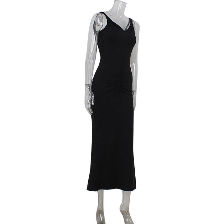 Elegant maxi dress with a lace corset design - FELIAN