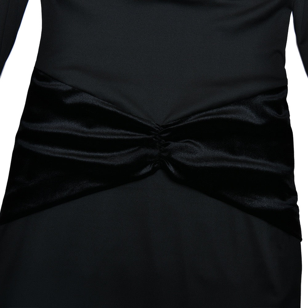 Maxi dress with velvet pleats - Sela