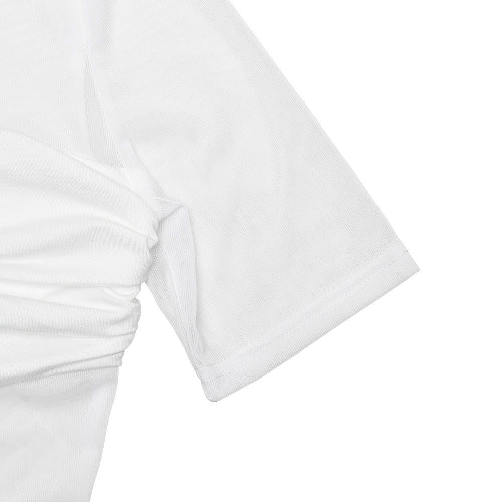 Mini turtleneck dress with pleats and bodice - JUNY