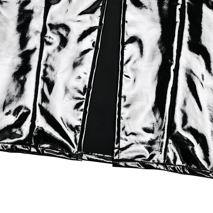 Faux leather midi dress with removable straps - JENNY