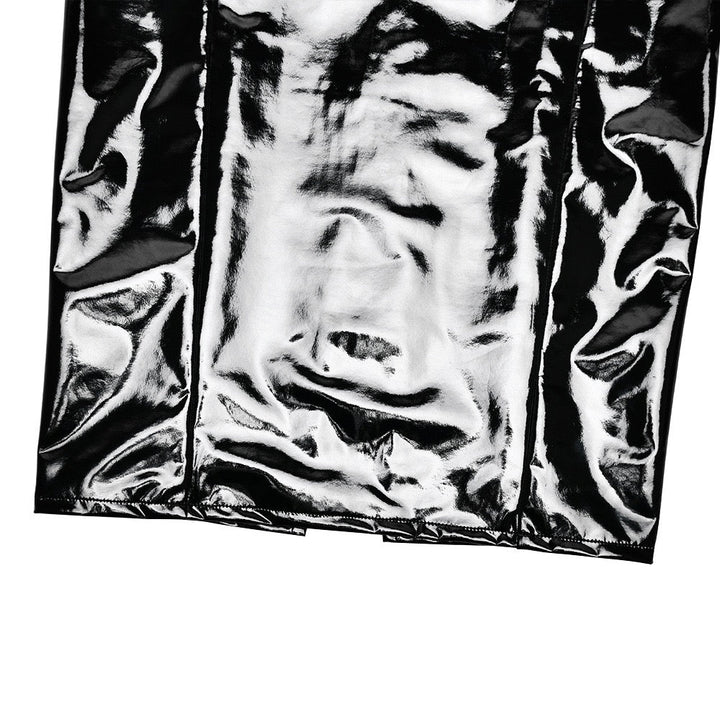 Faux leather midi dress with removable straps - JENNY