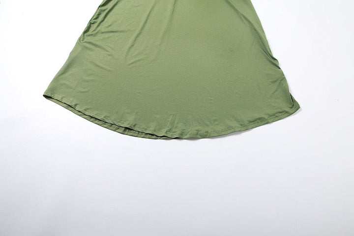 Elegant maxi turtleneck dress with gathered design and open back - DALIA