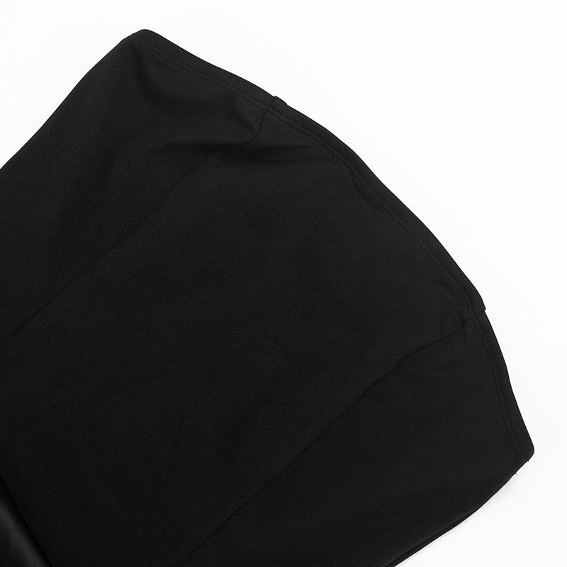 Strapless mini dress with a corset and satin pleat detailing – Sagi