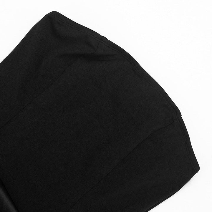 Strapless mini dress with a corset and satin pleat detailing – Sagi