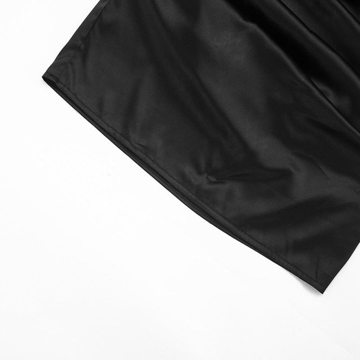 Strapless mini dress with a corset and satin pleat detailing – Sagi