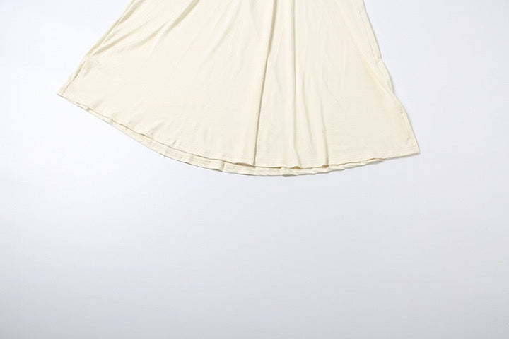 Elegant maxi turtleneck dress with gathered design and open back - DALIA