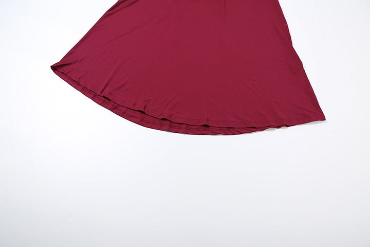 Elegant maxi turtleneck dress with gathered design and open back - DALIA