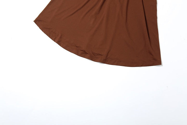 Elegant maxi turtleneck dress with gathered design and open back - DALIA