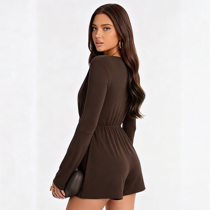 Short jumpsuit with tie detailing – JANE